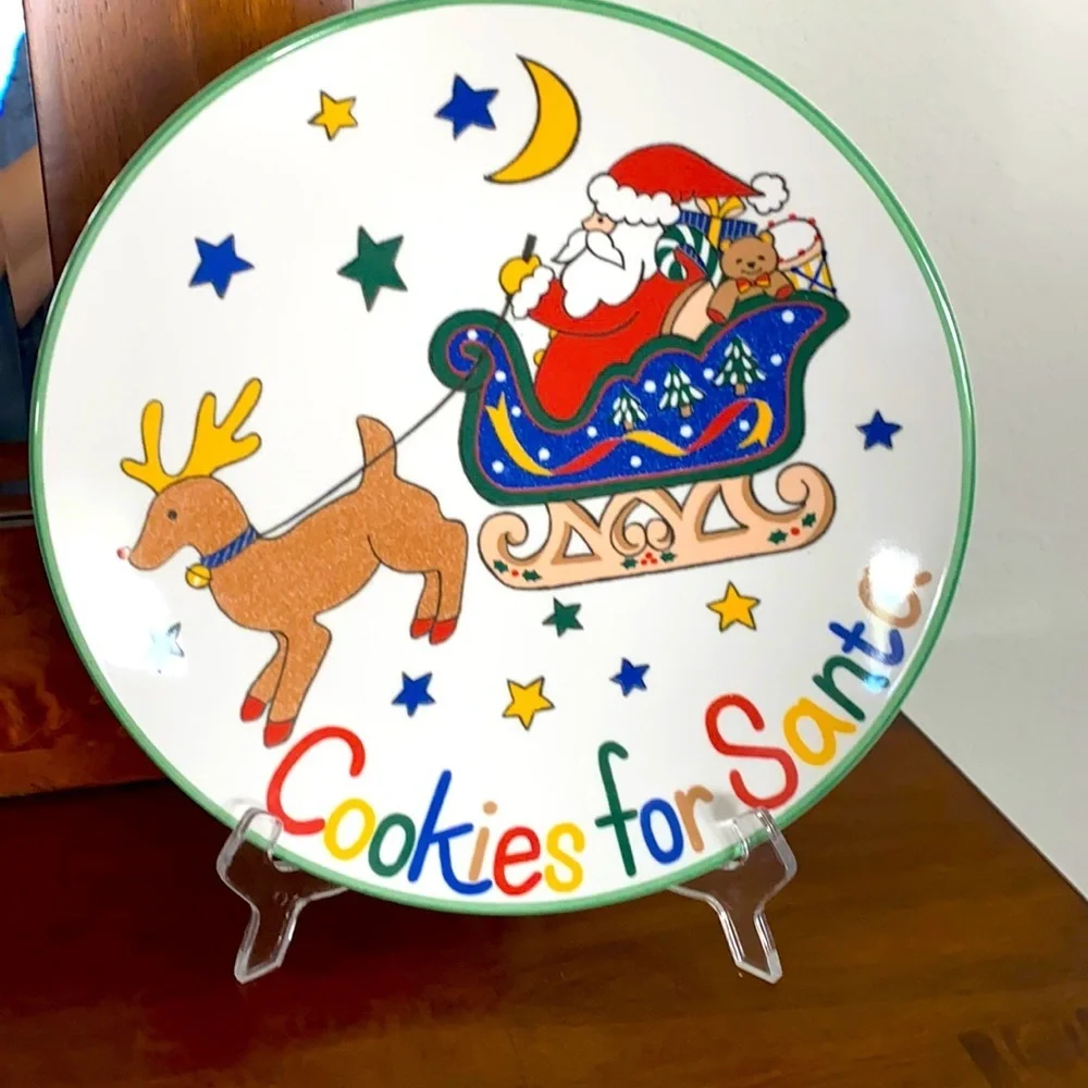 Mikasa  Cookies For Santa Plate Ultra Ceramic FX056